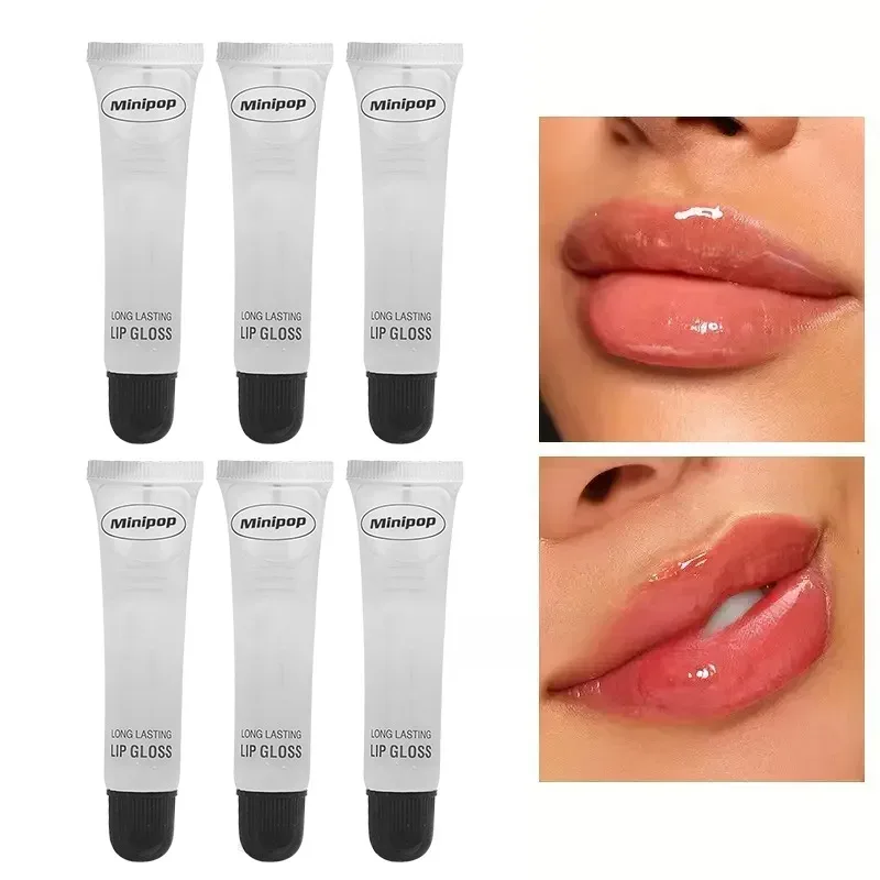 2/3/6 buah Lip Gloss Bening Melembabkan Tahan Lama | Minyak Dasar Bibir Tidak Lengket Kosmetik Perawatan Bibir Berkilau Tinggi 18ml — image 4