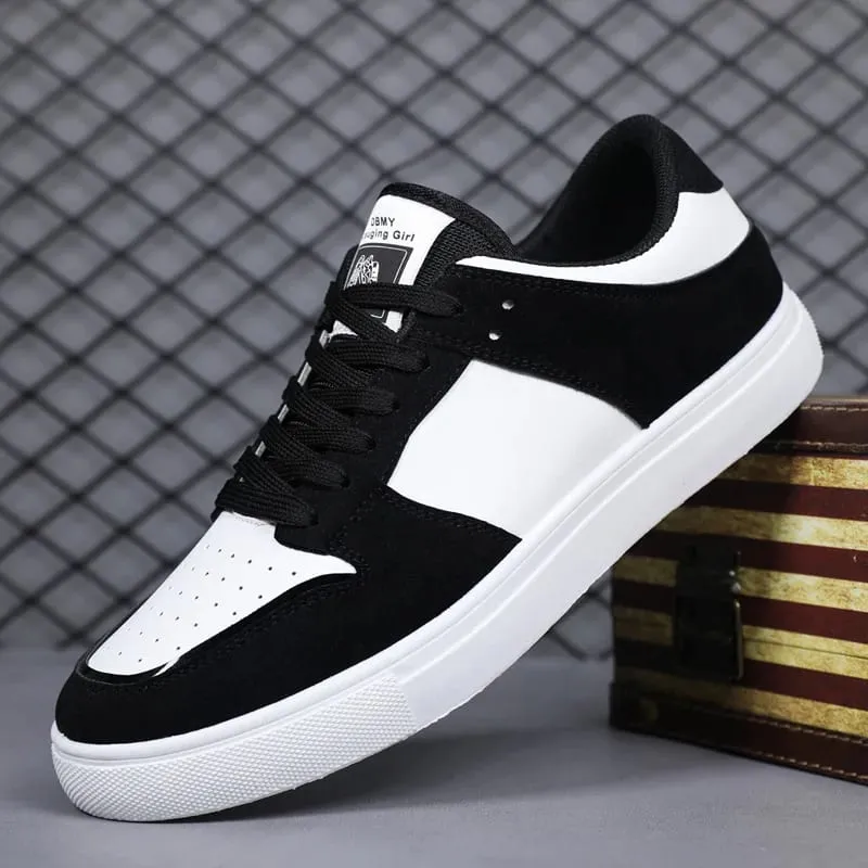 Baskets vulcanisées blanches chaussures plates confortables pour hommes à lacets Zapatillas Hombre automne printemps baskets hautes grande taille 39-48 — image 7