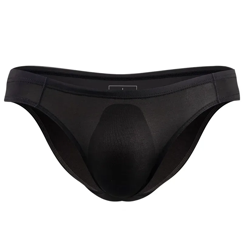 2 pezzi mutande da uomo in seta di ghiaccio traspirante sexy sottile U convesso trasparente un pezzo pantaloncini a triangolo a vita bassa testa — image 19