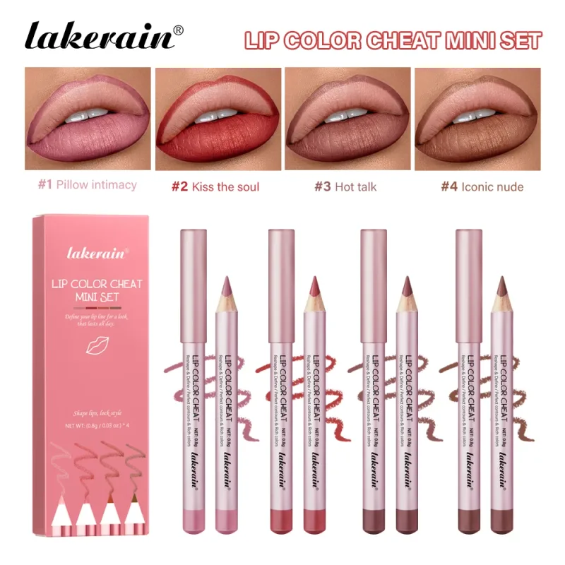 Schlanker Lipliner-Stift, nackt, matt, hohe Farbe, definiert sexy Lippen, präzise, wasserfest, langlebig, Geschenke für Freundin, Lipliner-Stift — image 11