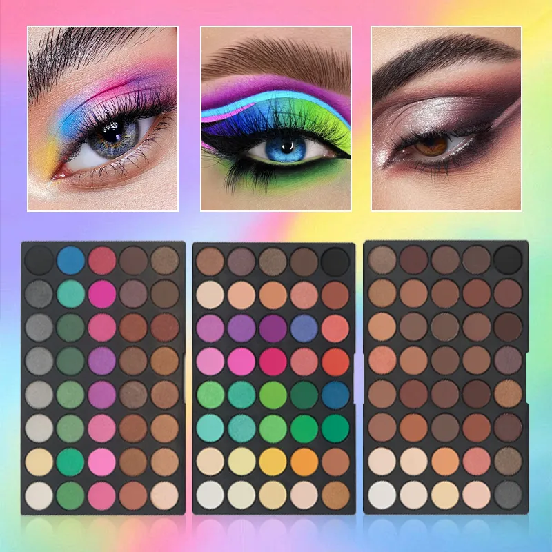 Palette di ombretti a 3 strati da 120 colori Kit di trucco opaco e brillante tutto in uno Regalo cosmetico altamente pigmentato a lunga durata — image 4