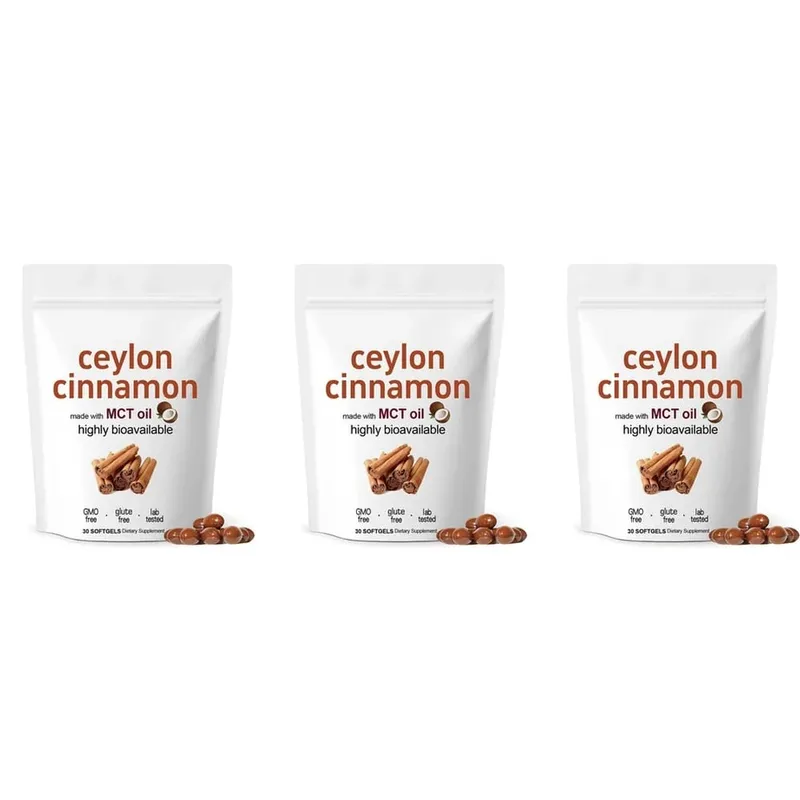 Ceylon Cinnamon Softgels 30 Count naturligt kanelekstrakttilskud til daglig fordøjelse og vitalitetsstøtte
