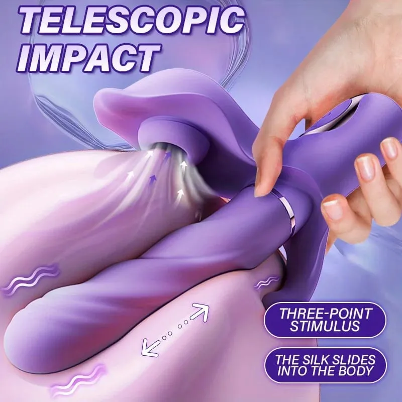 3 in 1 Stoßdildo-Vibrator G-Punkt-Kaninchen-Vibrator für Frauen Vagina Klitoris-Stimulator Sexspielzeug Erwachsene Produkte für Frauen — image 8