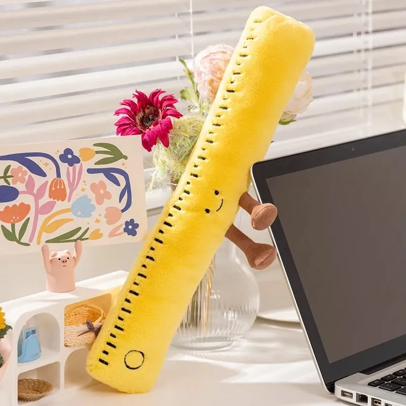 Kawaii Briefpapier Rohstoff Plüsch Spielzeug Gefüllte Humanoiden Herrscher Buch Bleistift Spitzer Radiergummi Kissen Dekoration Geschenk