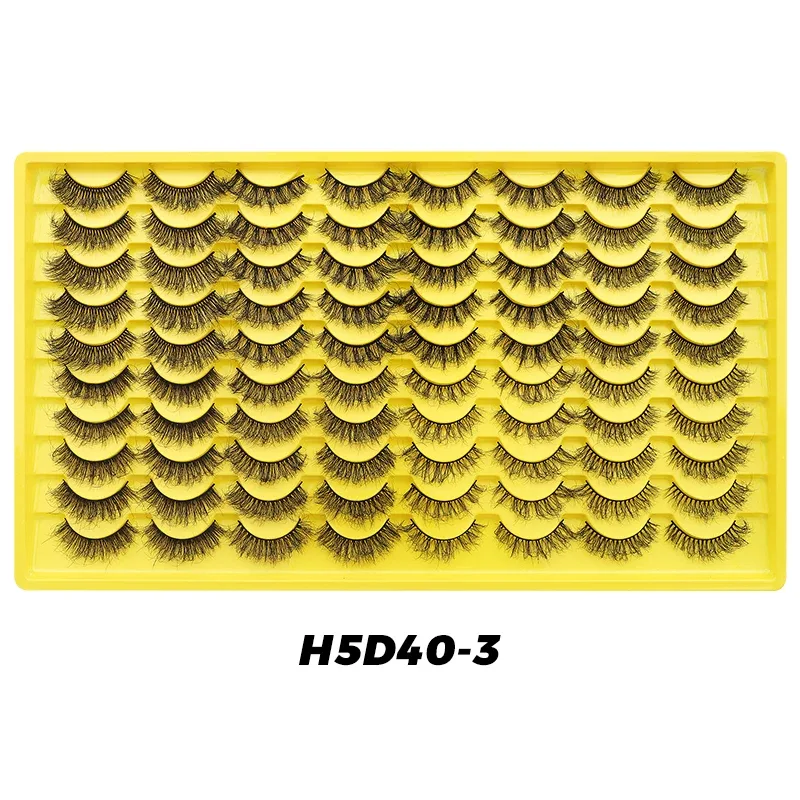 40 Pairs Volume Strip Lashes Faux Mink False Eyelashes Kit Cosmetics Soft Fake Volume Eyelash Extensions Wholesale