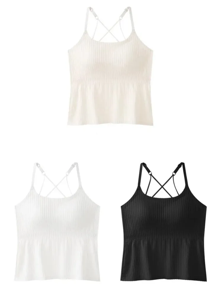 ฤดูร้อน Bra รัดตัวสีดำ Active Big ขนาด Bralette Anti Sagging Bra เสื้อกั๊กหัวข้อ Camisole & ถัง Traf เสื้อผ้าผู้หญิง top Traf Zara — image 10