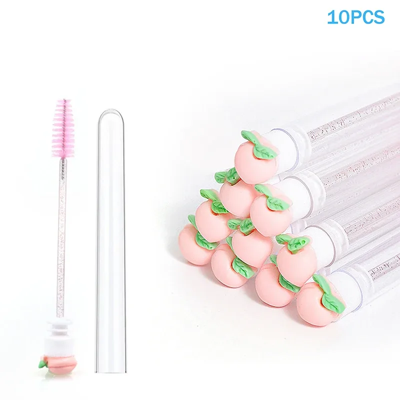 10 ชิ้น/เซ็ตคอลเลกชันผลไม้แปรงมาสคาร่าReusable LashแปรงหลอดSpoolies Lash ExtensionแปรงApplicatorsแต่งหน้าเครื่องมือ — image 8