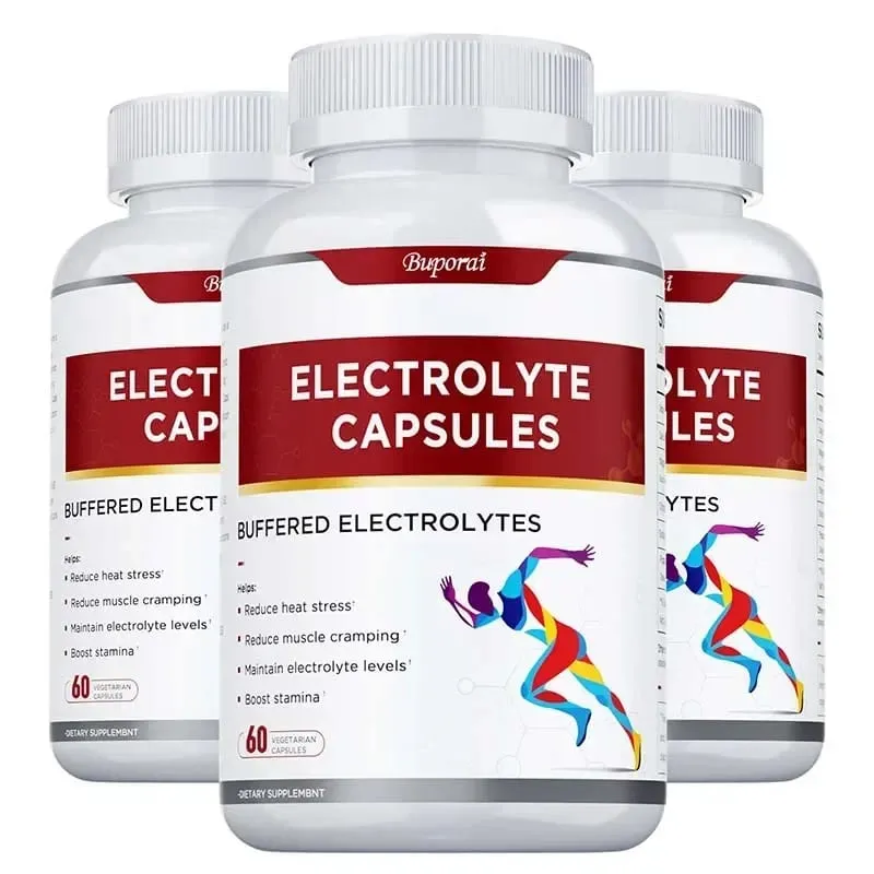 Electrolyte Capsules - Supports Electrolyte Balance Relieves Stress Supplements Sports Nutrition Improves Endurance Non-GMO