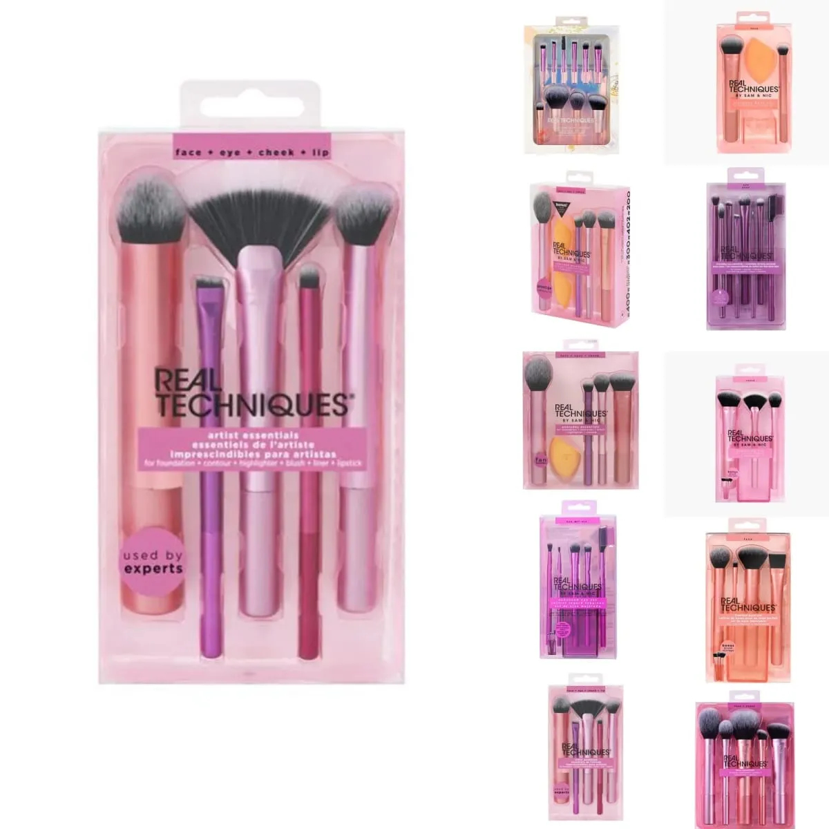 Set Kuas Rias untuk Kosmetik Foundation Bedak Blush On Eyeshadow Kabuki Blending Kuas Rias Alat Kecantikan