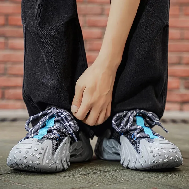 Sepatu kets musim panas ringan pria jaring ventilasi berlubang sepatu harian luar ruangan fleksibel Anti abrasi busa lembut — image 4