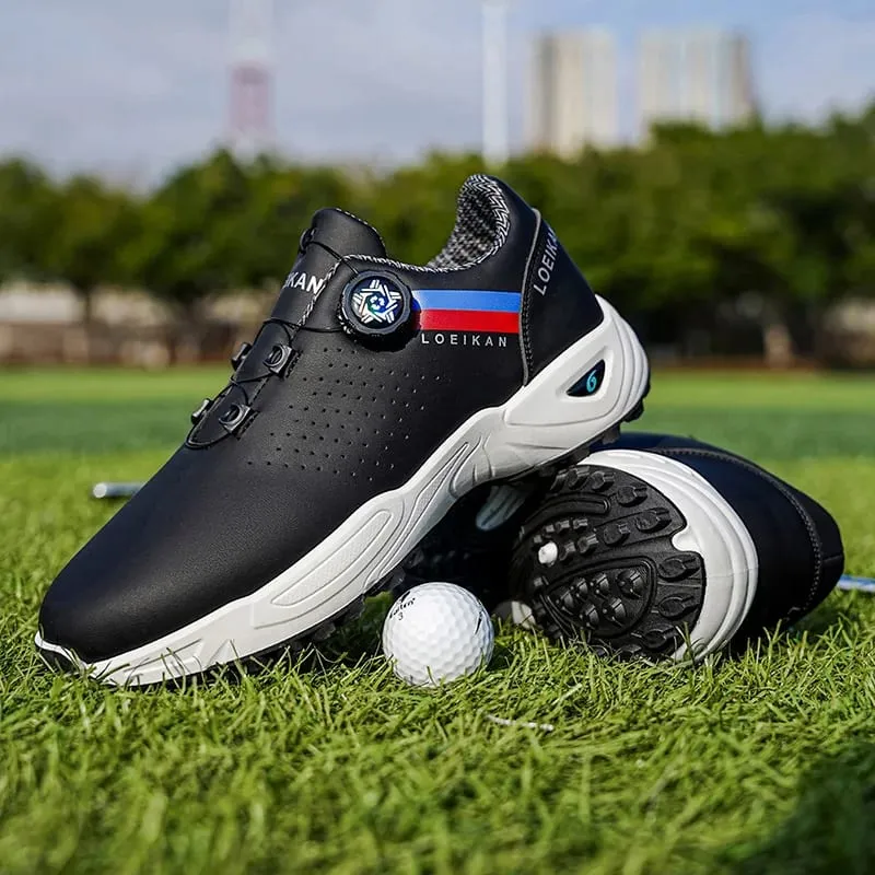 Chaussures de golf pour hommes | Fermeture à bouton rapide | Baskets de golf antidérapantes sans crampons — image 4
