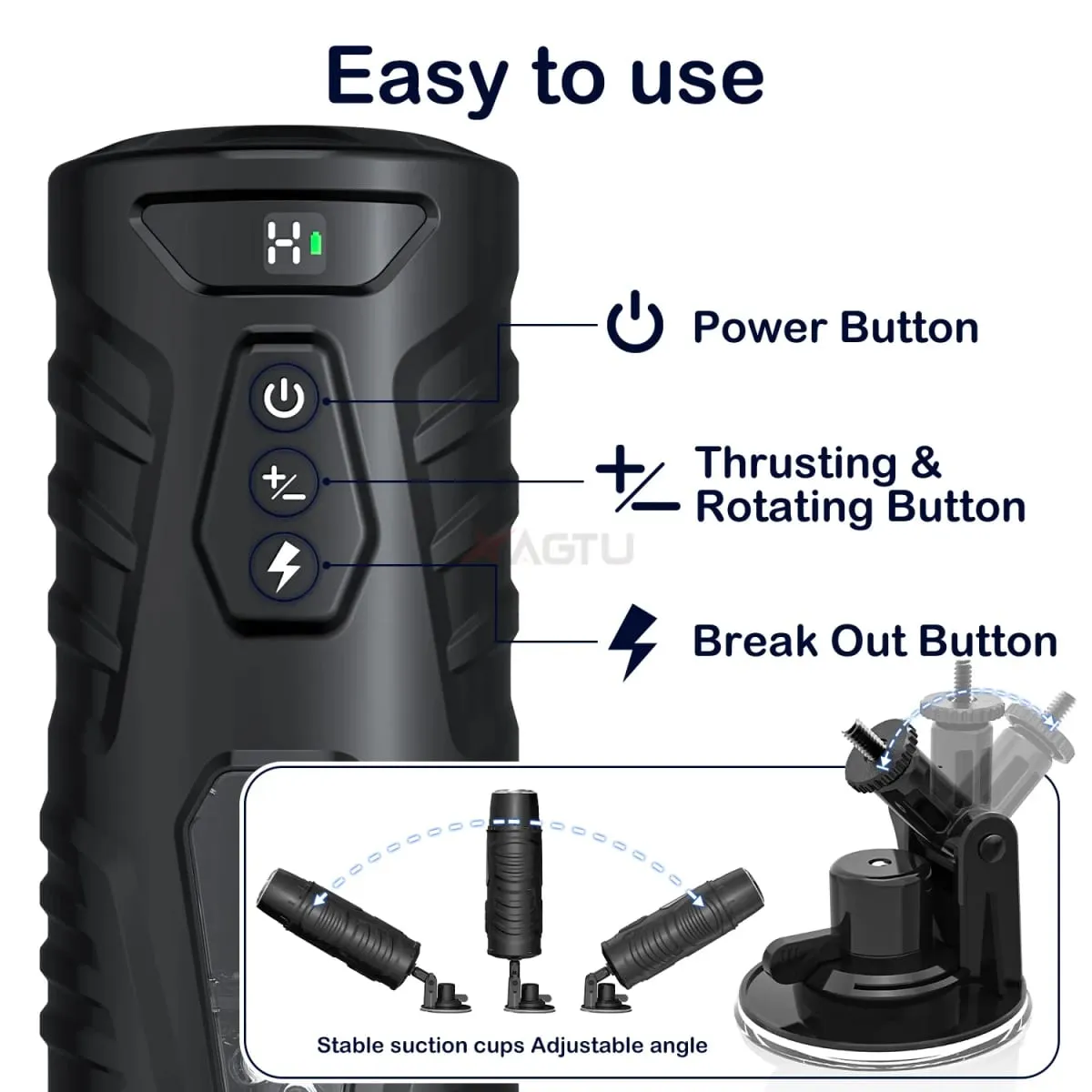 Automatic Male Masturbator Telescopic Rotation Masturbation with Suction Cup for Men Simulation Blowjob Piston Sex Toy for Men — image 3