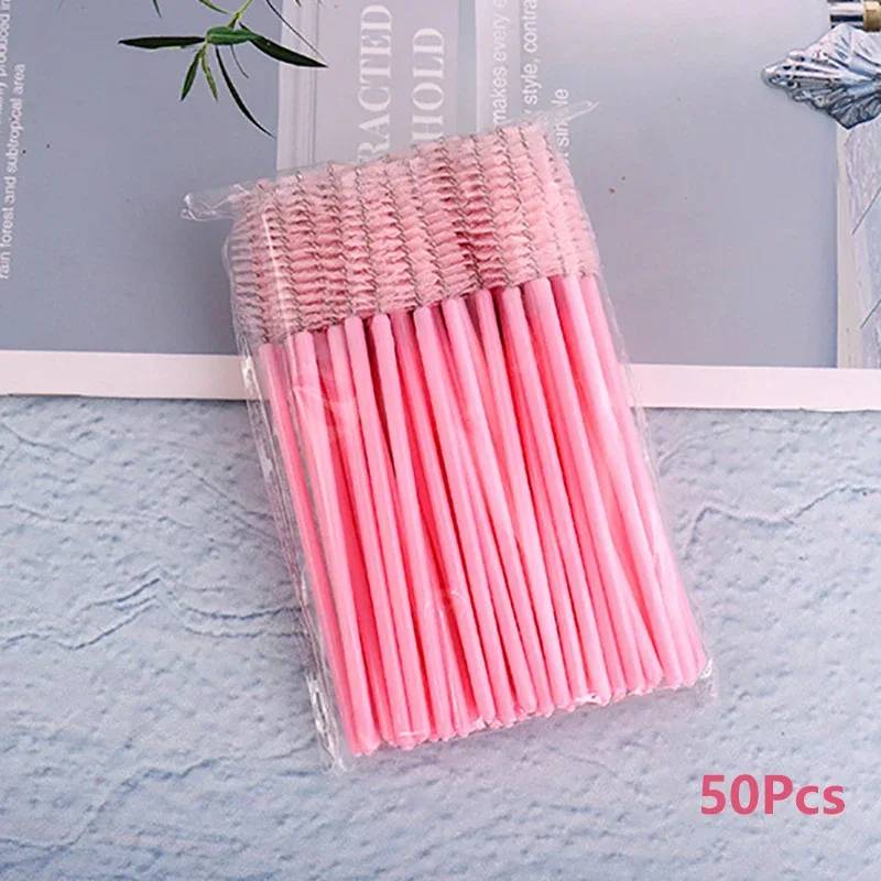 50 ชิ้นแปรงขนตาแปรงแต่งหน้ามาสคาร่าแบบใช้แล้วทิ้ง Applicator Spoolers Eye Lashes เครื่องสำอางค์แปรง Lash Extension เครื่องมือ — image 8