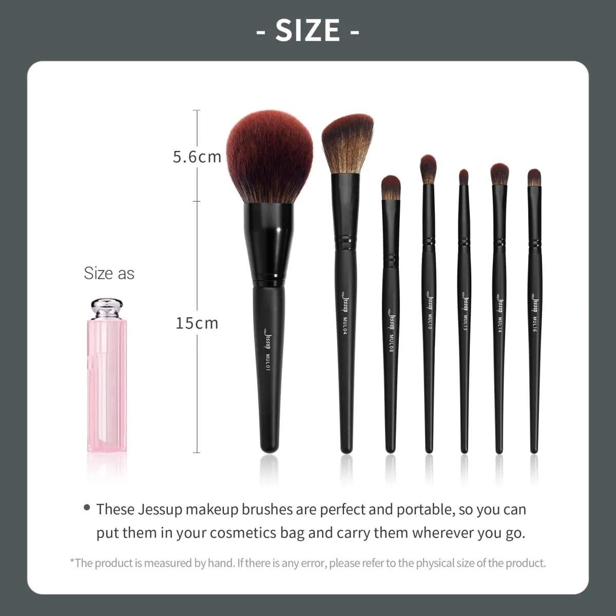 Jessup Make-up-Pinsel-Set, 3-21-teilig, Premium-Synthetik, großer Puderpinsel, Foundation, Concealer, Lidschatten, Eyeliner, Spoolie aus Holz, T271 — image 6