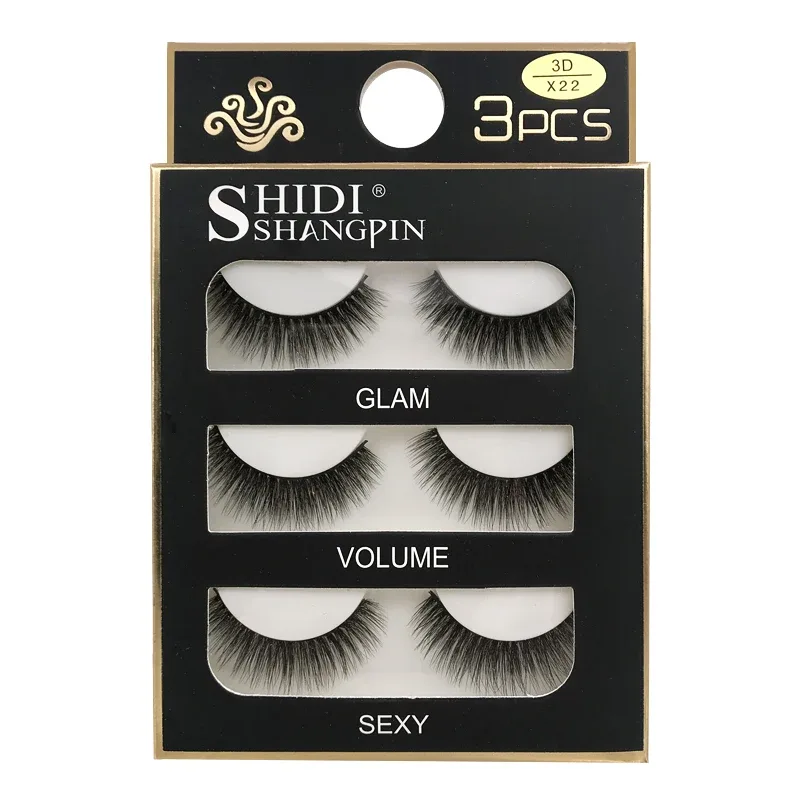 Faux Cils 3 paires de Faux Cils naturels longs en vison 3D, doux, moelleux, vaporeux, faits à la main, outils de maquillage pour les yeux, Maquiagem — image 15