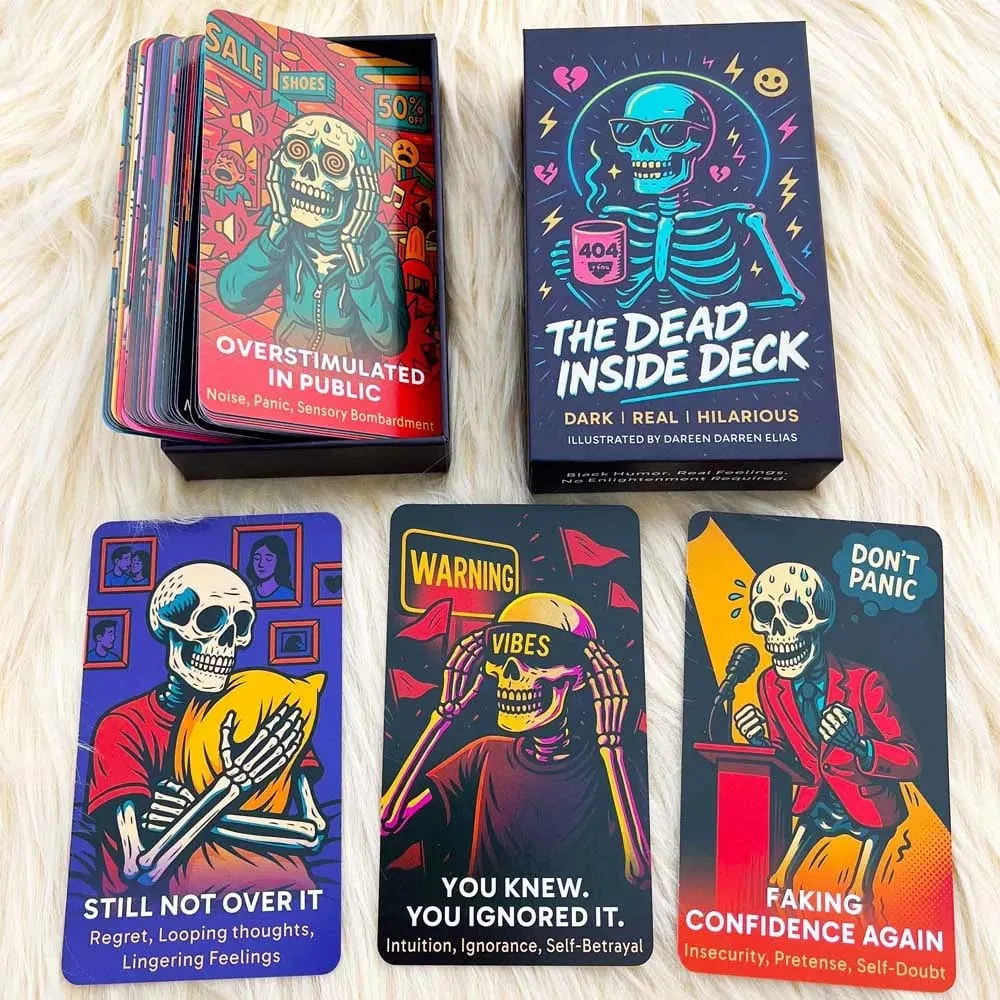 The Dead Inside Deck Kad Tarot 54 Kad 13x8cm Ramalan Rangka Oracle Meet Death Di Bawah Dek Permainan Kad — image 4