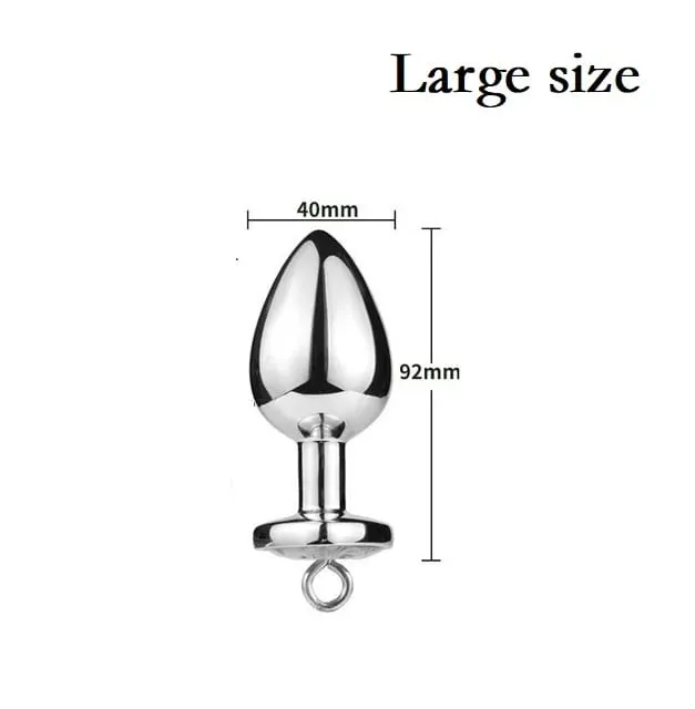 Piccole medie grandi perline anali Butt plug Morsetti per capezzoli di perle Set con catena Clip per seno in metallo Bondage Coppia schiava Gioco Giocattolo del sesso — image 33