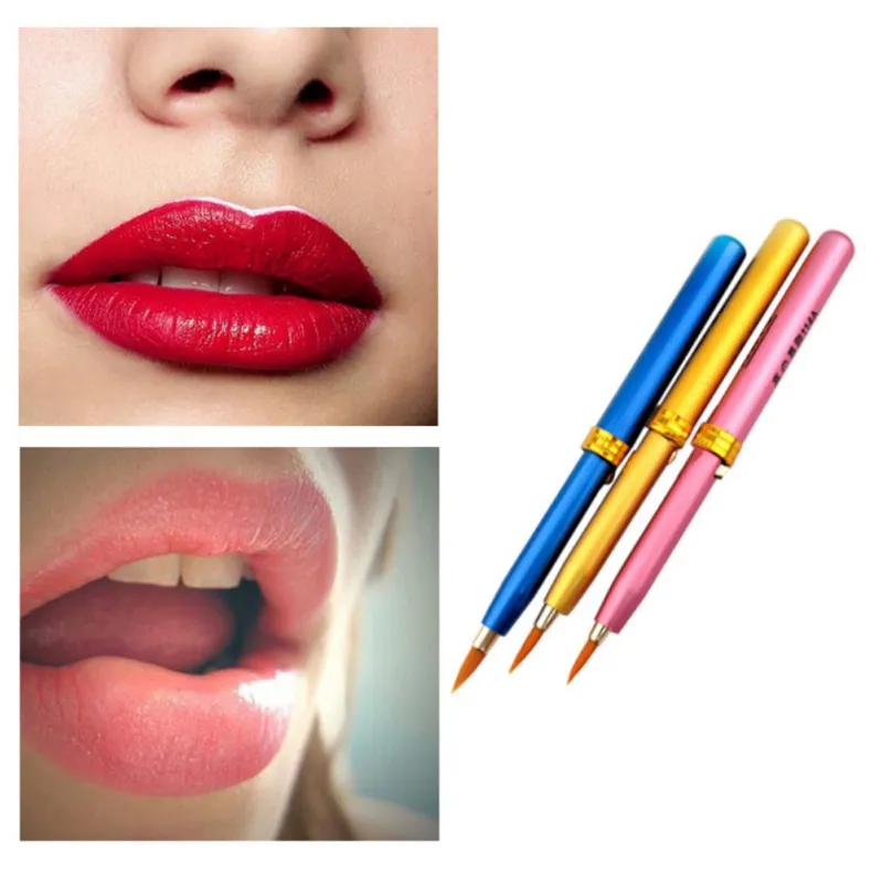 Pinceaux à lèvres de maquillage portables rétractables, pinceau cosmétique pour fard à paupières avec capuchon, outils de maquillage pour femmes — image 1