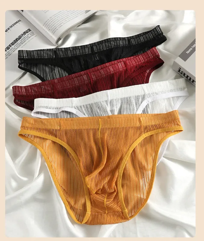 Intimo trasparente da uomo Slip trasparenti Mutande con custodia rigonfia Mutande morbide Mutandine trasparenti da uomo Lingerie ultra sottile — image 7
