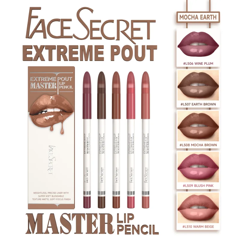 Pena Lip Liner Matte 15 Warna Dengan Kuas Pensil Matte Beludru Tahan Air Tahan Lama - Kit Rias Bibir Aplikasi Halus