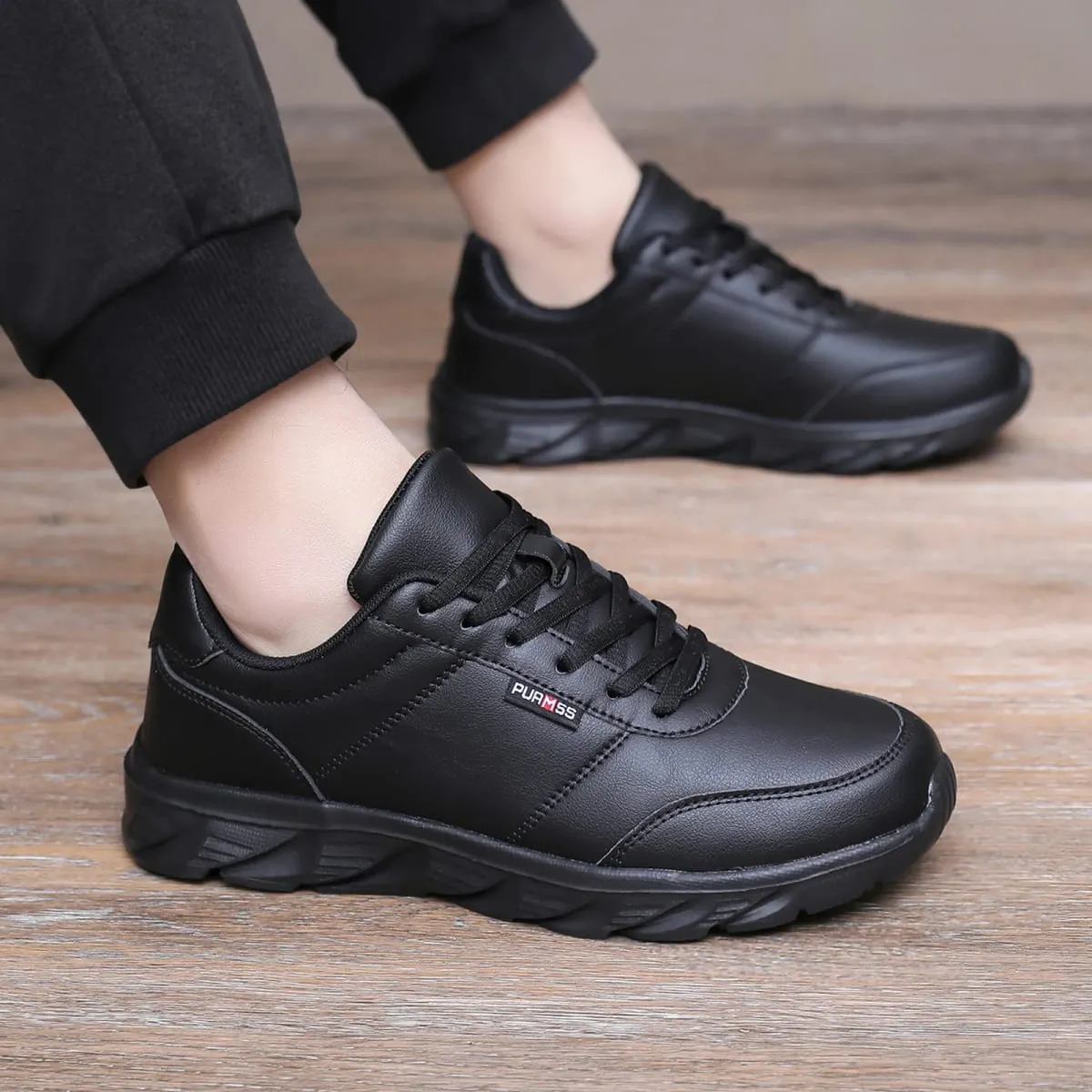 Scarpe da uomo Scarpe mocassino morbide Scarpe casual comode per uomo Solido Nero Bianco Scarpe da ginnastica da uomo Calzature Plus Size 39-46 — image 4