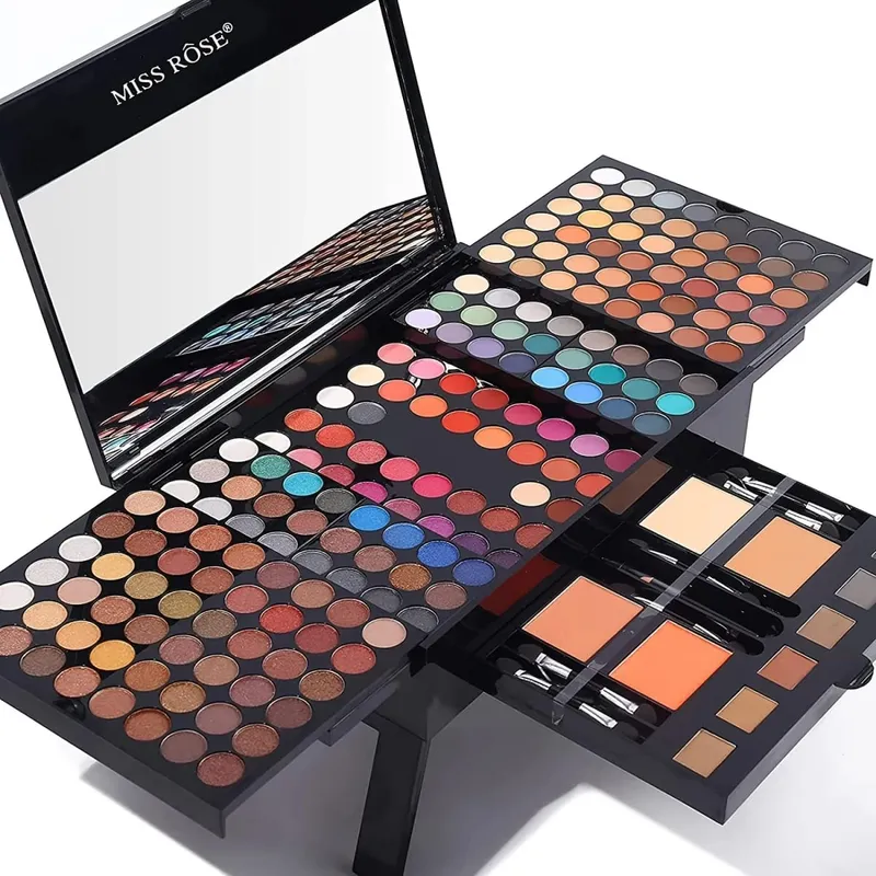 Klavieretui mit 180 Farben, Lidschatten-Puder-Rouge-Set, Make-up-Platte, Multifunktions-Make-up-Box, Geschenk, langlebig und tragbar