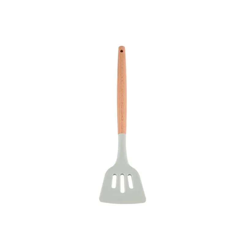 Alat Pemusing Silikon Spatula Telur Ikan Goreng Kuali Senduk Goreng Penyodok Berlubang Pemusing Alat Dapur Perkakas Memasak Dapur a