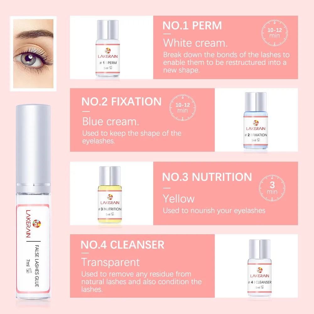 Spedizione gratuita Kit per sollevamento ciglia a lunga durata Sollevamento ciglia Perming Lozione Fissaggio Colla Ricci Lasher Salone di bellezza Uso domestico Kit Pro — image 6