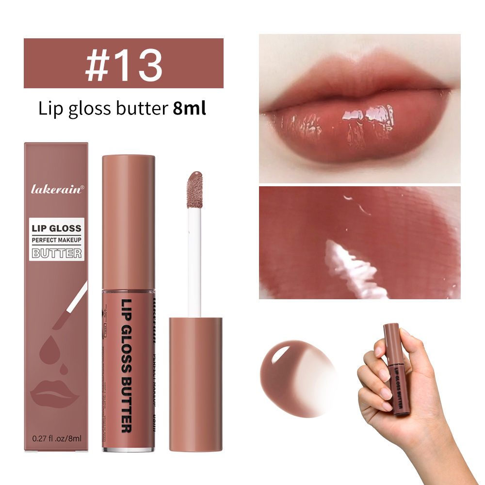 8ml Butter Non-stick Cup Gloss Lip Gloss Moisturizing Mirror Lip Gloss Holdbar farve Lip glaze Dye Lip Liquid Makeup For Damer — image 18