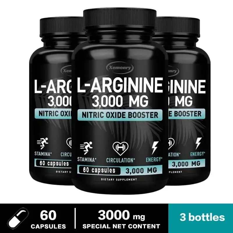 L-Arginine 3000 mg – pour la force énergétique et le soutien de l'endurance pendant l'exercice | Masse musculaire sans OGM — image 10