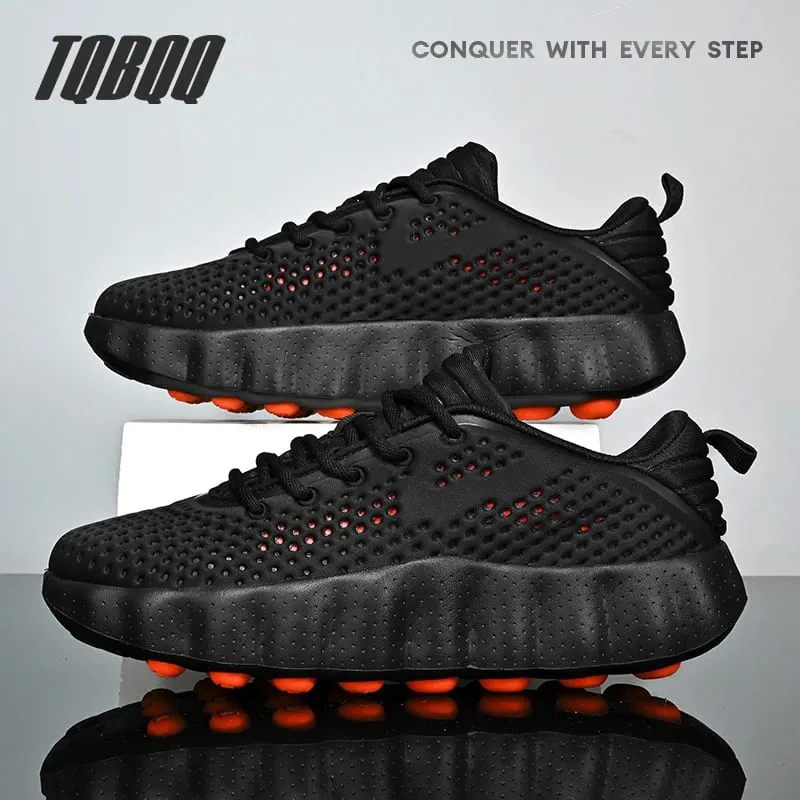 Men's Comfortable Casual Sneakers with Foot Sensing Massage Technology Women's Sports Breathable Lightweight Training Shoes — image 1