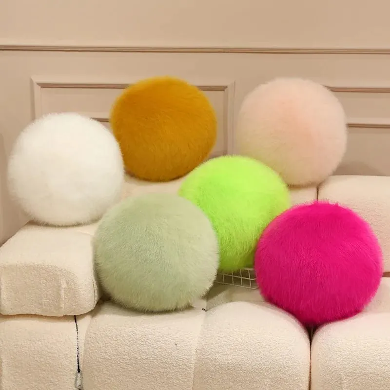 30 cm Lange Plüsch Flauschigen Runden Plüsch Kissen Cartoon Ball Kissen Begleiten Gefüllte Kissen Auto Hause Sofa Decor Plüsch Kissen — image 3