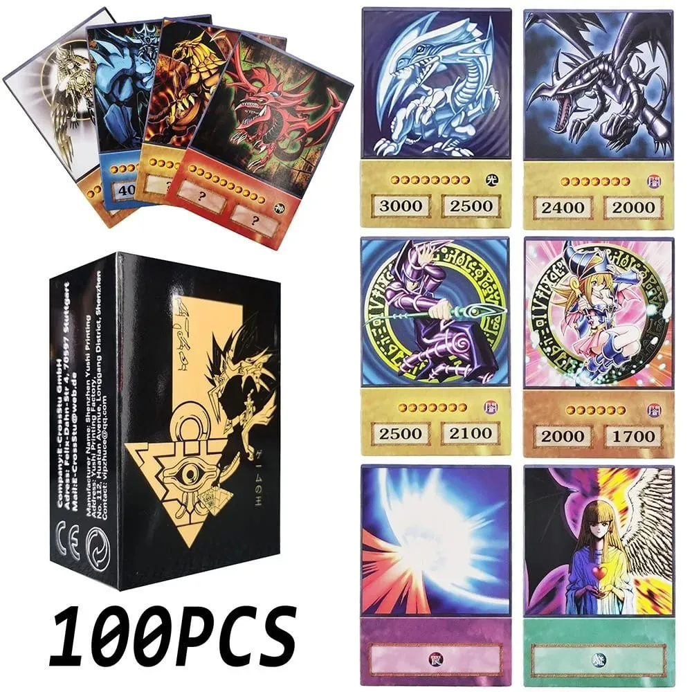 100PCS/KOTAK Yu-Gi-Oh! Duel 63*88 Mm Monsters Blue-Eyes White Dragon Kad E-HERO Yugioh Exodia GX Classical Card — image 2