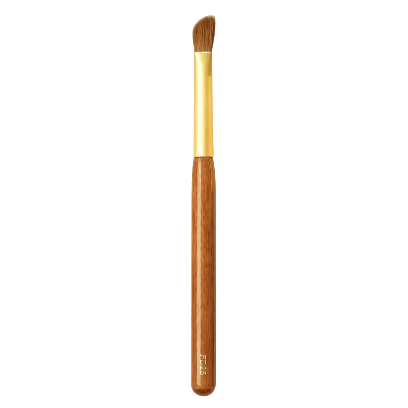 FD25 Kuas Highlighter Concealer Segitiga Rambut Musang Lembut Kuas Makeup Gagang Rosewood Afrika Kuas Makeup Kerajinan Tangan Pro