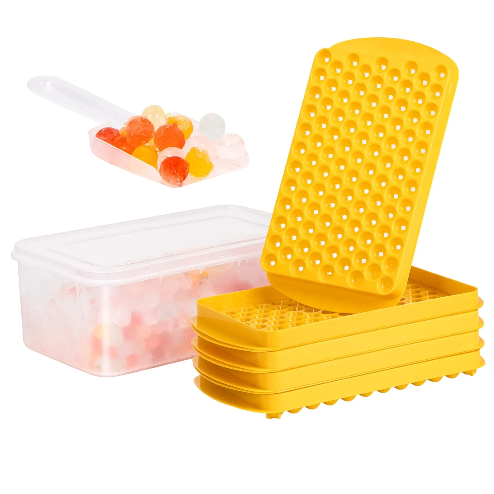Mini-Eiswürfelform, 104 Löcher, runde Eiskugelform, winzig zerkleinert, zum Kühlen von Bar, Cocktail, Whisky, Getränk, Kaffee, Saft, Küchenwerkzeug — image 8