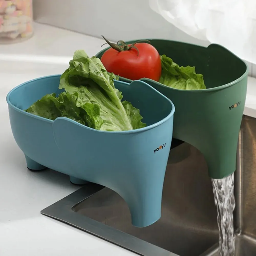 Panier de vidange en forme d'éléphant pour évier, panier de lavage de fruits et légumes, égouttoir suspendu, accessoires de rangement de cuisine polyvalents — image 1