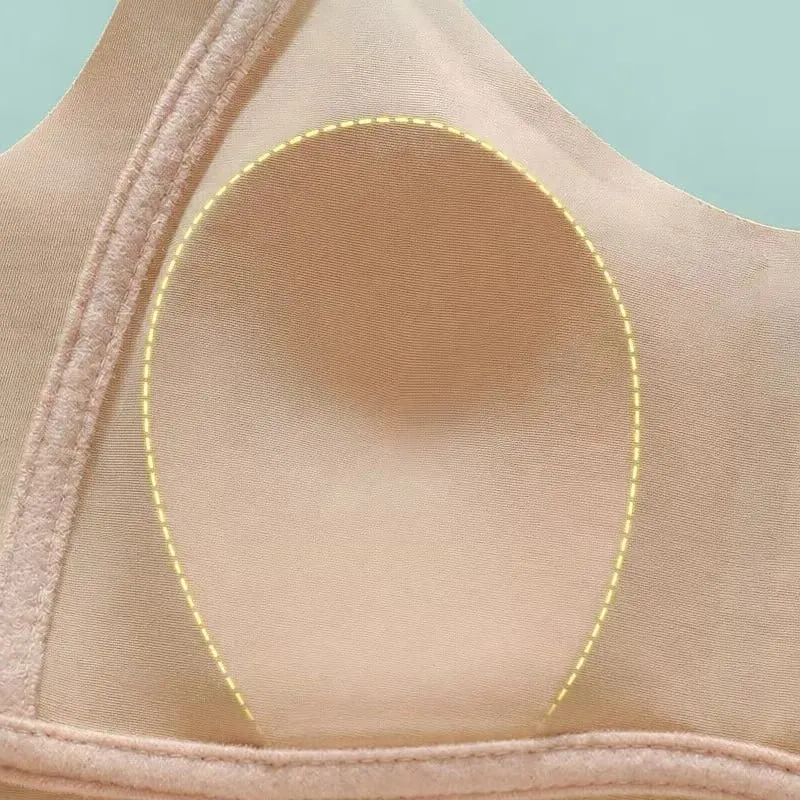 Reggiseno minimizzatore senza fili senza cuciture, supporto morbido, coppa piena, reggiseno sottile, intimo confortevole per busto grande, seno laterale da donna — image 6