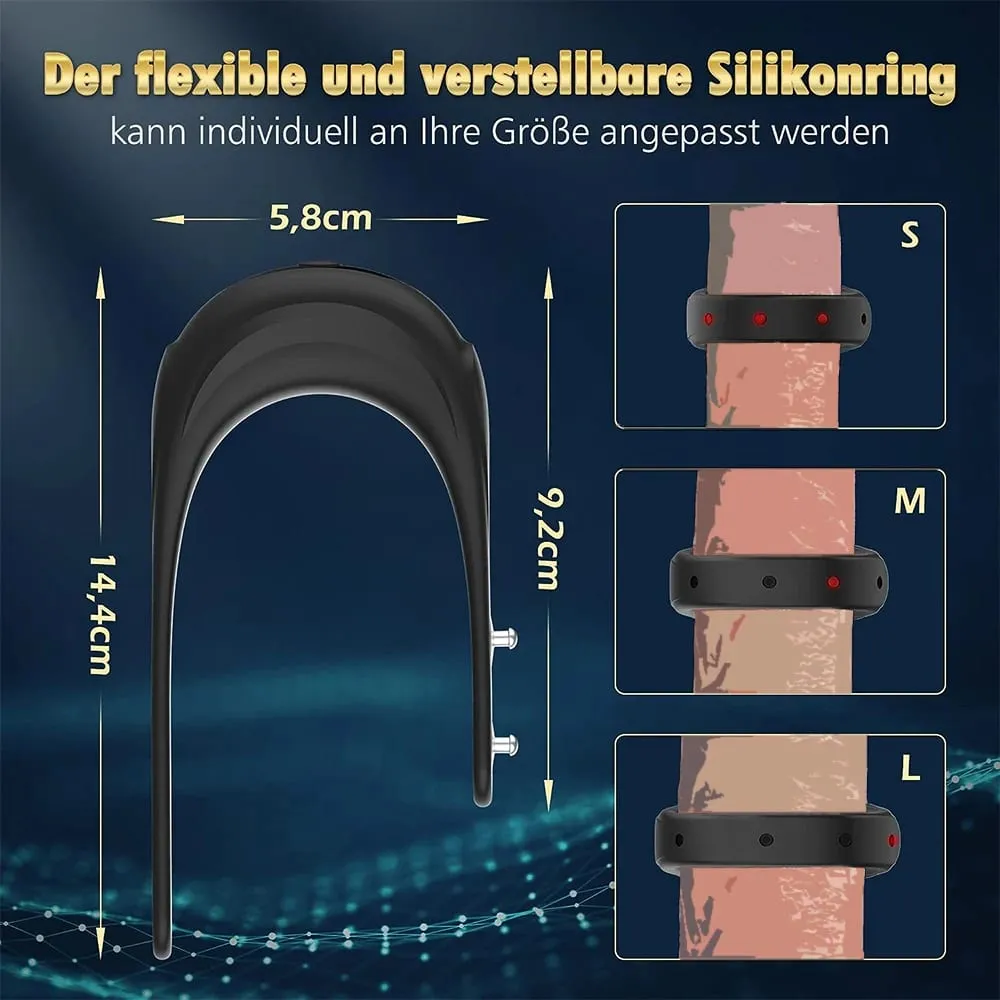 Il più nuovo anello vibrante regolabile per il pene per gli uomini Masturbatore Anello per pene Vibratore Maschile Eiaculazione ritardata Giocattoli del sesso per l'uomo Cockring — image 3