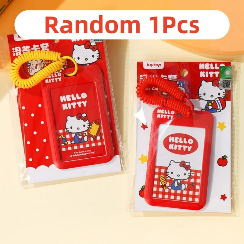 Orijinal Sanrio Hello Kitty Slayt KIMLIK Etiketi Adı Kimlik Rozeti Tutucu Makara Çalışma İzni Kılıfı Personel Çalışan Geçiş Çalışma Kartı Hediyeler