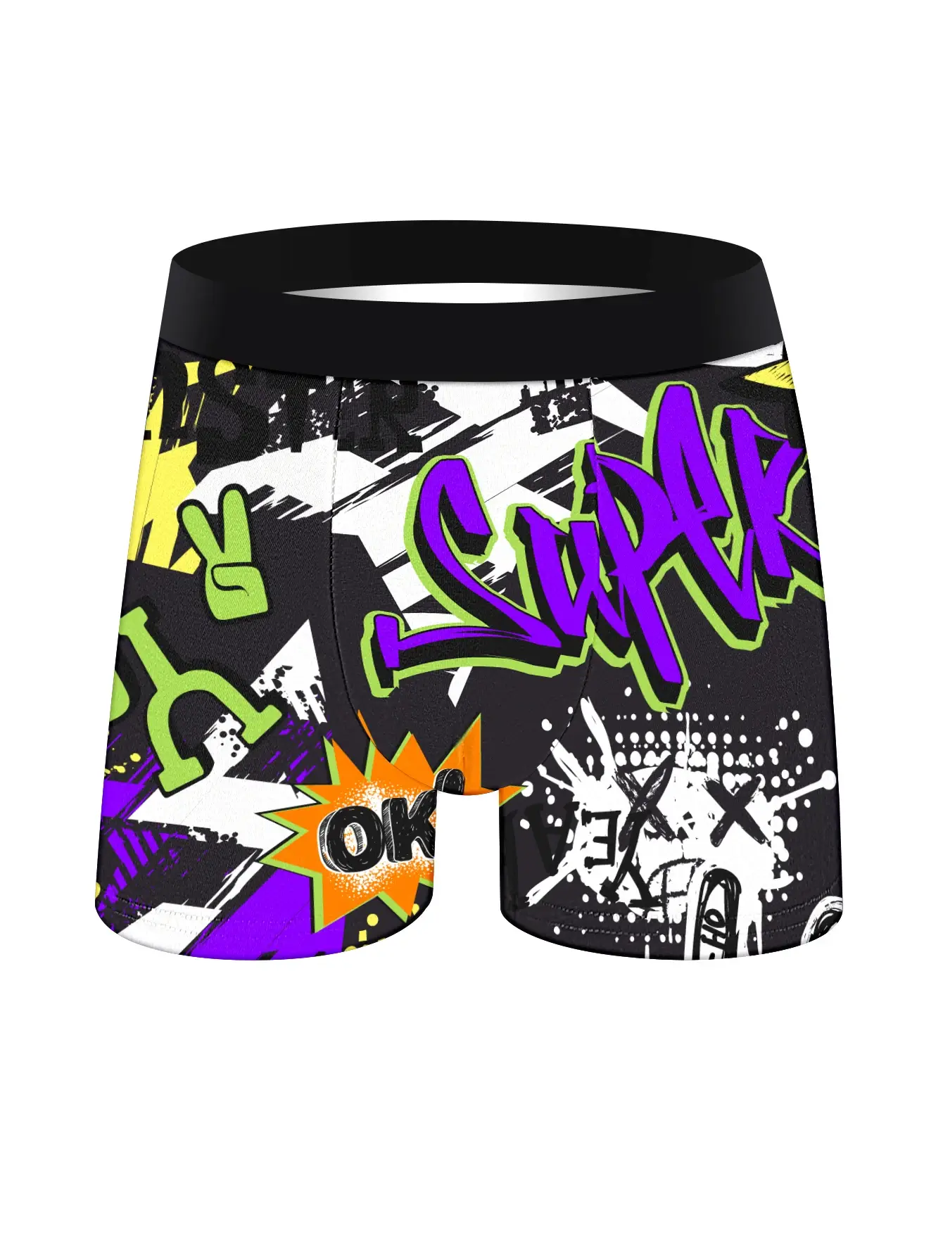 5 Pieces Of Men'S Long Boxer Briefs Soft Comfortable Skin-Friendly Men'S Underwear Explosive Colorful Personality Men'S Pants — image 10