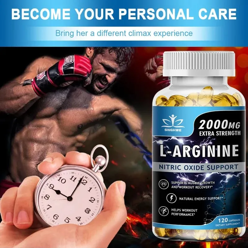 Super Arginina - Integratore pre-esercizio da 2000 mg - Promuove la crescita muscolare e rafforza l'energia e la resistenza muscolare — image 5