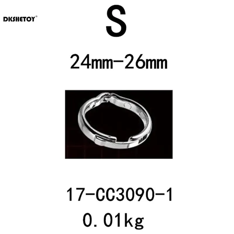 Metal S/M/L/XL Størrelse Forsinkelse Ejakulation Penis Bondage Ring Rustfrit Stål Mand Penis Lock Cock Ring Sæt Erektion Sexlegetøj til mænd