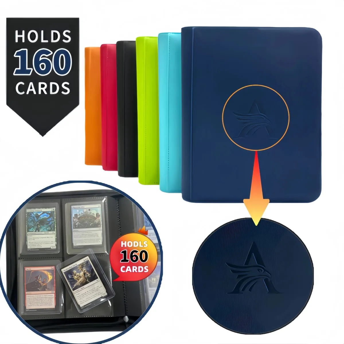 Classeur de cartes TopLoader à 4 pochettes (160 cartes) – Noir/stockage de qualité industrielle pour les cartes TCG et de sport. Le rêve du collectionneur — image 1