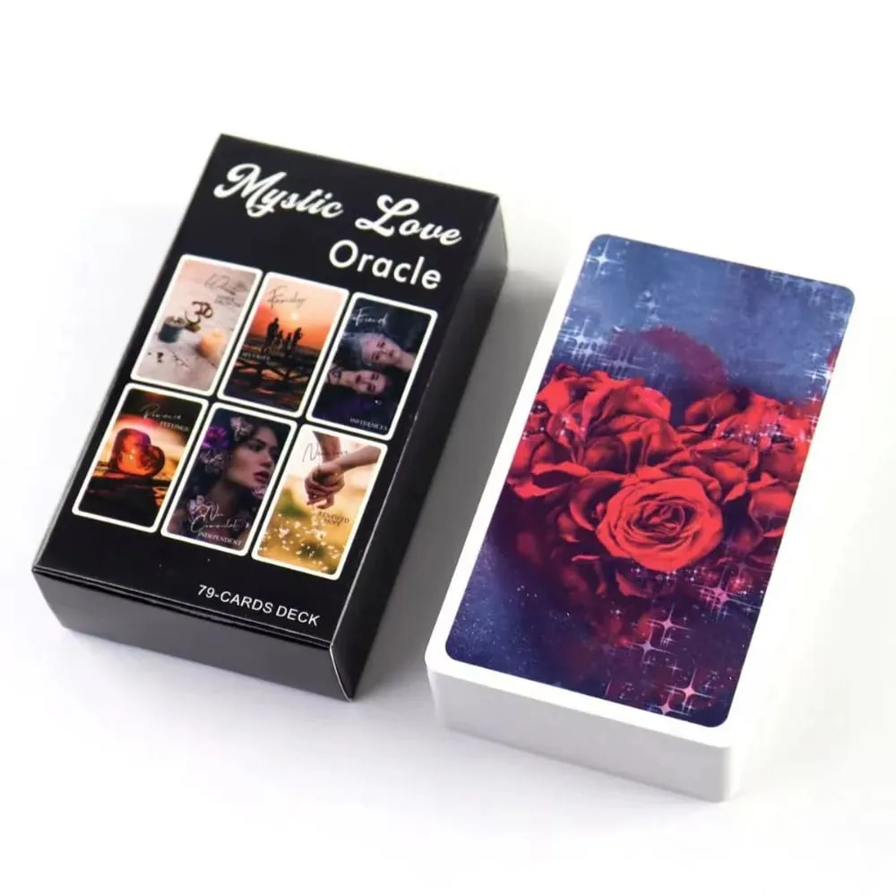 10.3*6 cm Mystic Love Oracle Deck 79 pièces cartes LOVE ORACLE Deck Tarot Deck Twin Flame Deck Messages — image 6