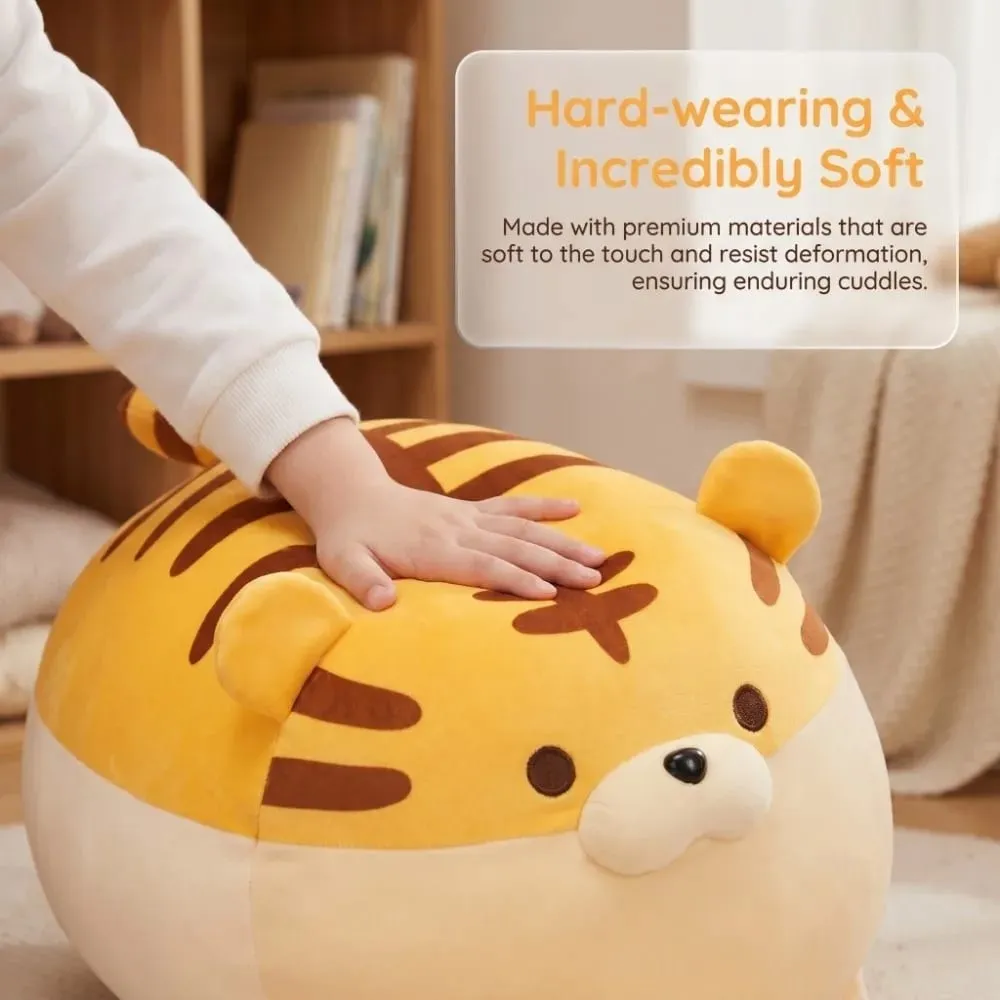 Bantal Plush Kapas Bawah Kreatif Boneka Kartun Comel Mainan Mewah Harimau Mewah Lembut Riadah Harian — image 5