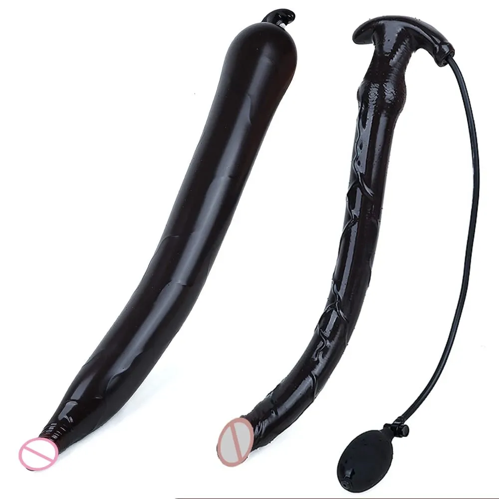 Super lange 100 cm oppustelige anal dildoer Flydende silikone Kæmpe Butt Plug dybdegående rektal udvidelse prostata massage BDSM sexlegetøj — image 1