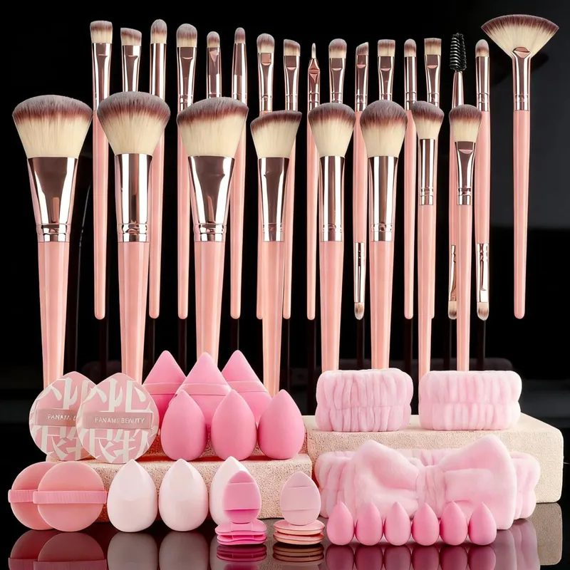 13/53pcs Set Berus Kosmetik Profesional untuk Kulit Gabungan dengan Berus Lembut Sesuai untuk Pemula dan Artis Solek — image 10