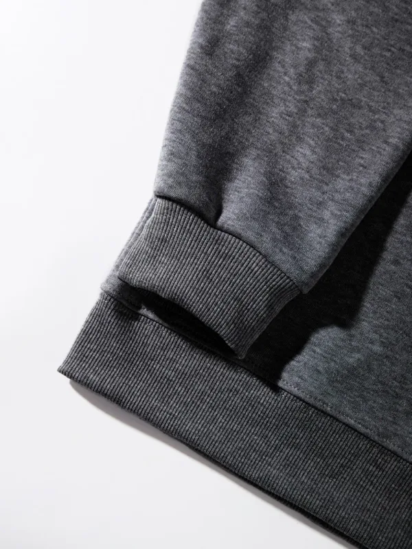 Effen zachte truien Straat herfst Comfortabele fleece hoodies Kantoorjogging Losse sweatshirts Casual basics Dagelijkse streetwear voor mannen — image 5