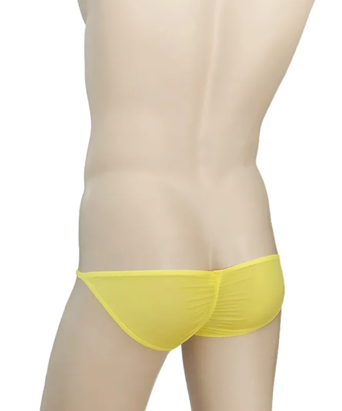 Men's Ultra Low Waist G-String Buttock Briefs Thin Ice Silk Translucent Sexy Underwear Breathable Lightweight Low Rise — image 16