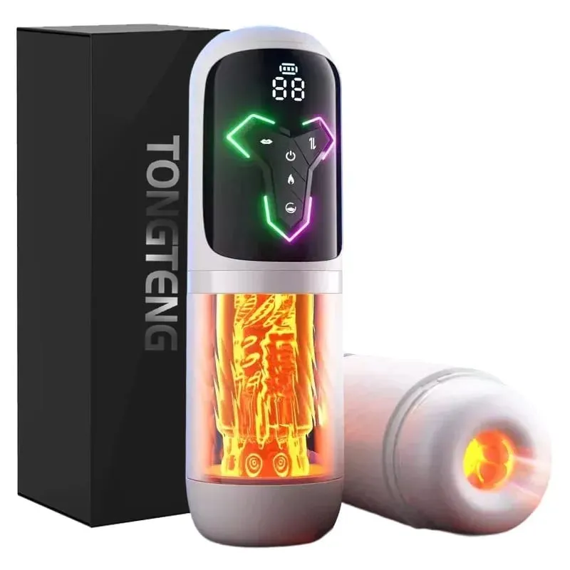 Copo masturbador masculino automático com modos de aquecimento de impulso de sucção Stroker Blowiob Máquina Display LCD Brinquedo sexual adulto para homens — image 5